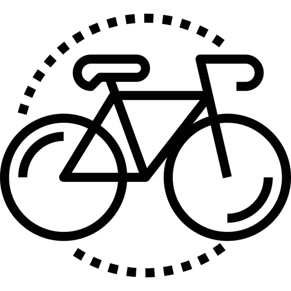 Ícone Bicicleta Plana Ilustração Vetorial — Vetor de Stock