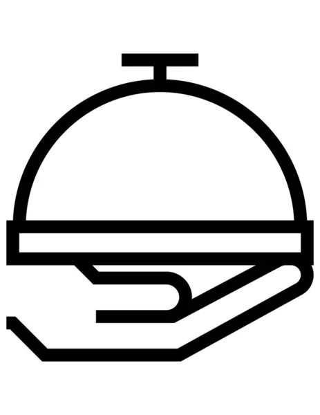 Icono Servicio Alimentos Ilustración Vectorial — Vector de stock
