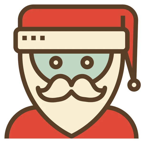 Weihnachtsmann Symbol Für Web Vektor Illustration — Stockvektor
