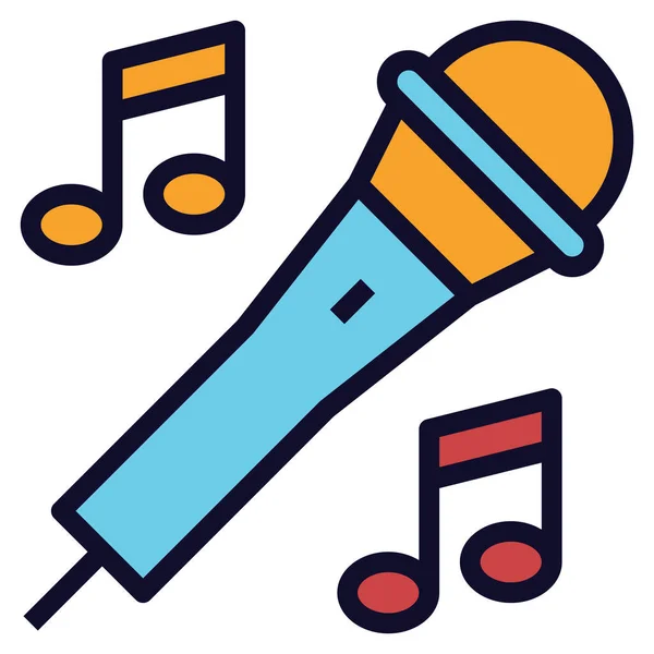 Karaoke Symbol Für Web Vektorillustration — Stockvektor