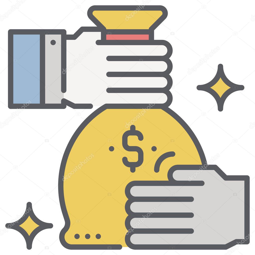 money concept icon for web, vector illustration