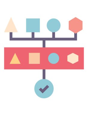 veri süreci simgesi, vektör illüstrasyonu
