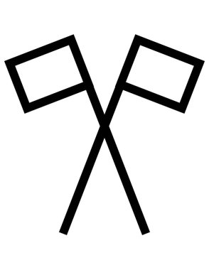 bayraklar simgesi, vektör illüstrasyonu