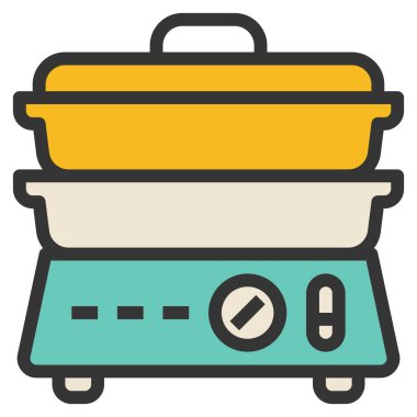 çift düz simge, vektör illüstrasyonu