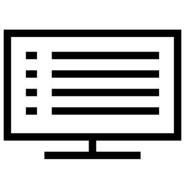 Web için TV simgesi, vektör illüstrasyonu