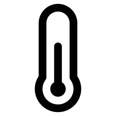 termometre düz simge, vektör çizimi 