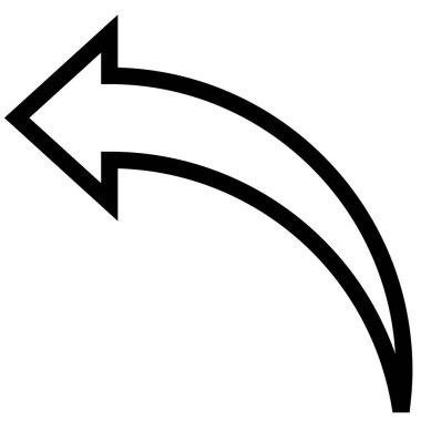 ok düz simgesi, vektör illüstrasyonu  