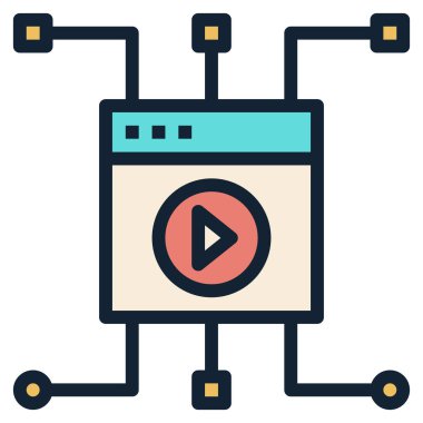 Web sitesi vektör simgesi, İnternet sayfası optimizasyonu