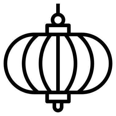 Web için asma fener simgesi, vektör illüstrasyonu