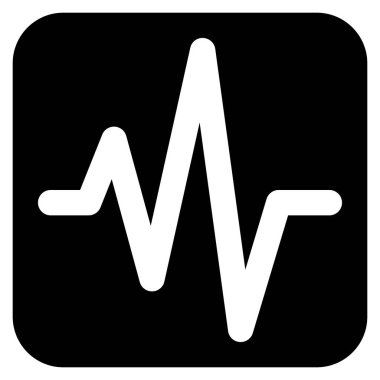 kalp atışı simgesi, vektör illüstrasyonu