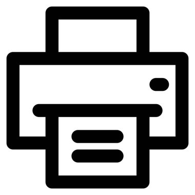 Web, vektör illüstrasyonu için yazdırma simgesi 