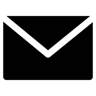 posta düz simgesi, vektör illüstrasyonu