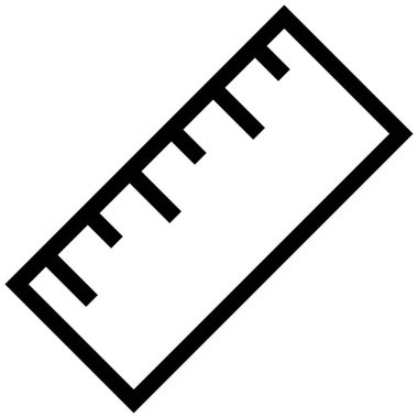 Web için cetvel simgesi, vektör illüstrasyonu