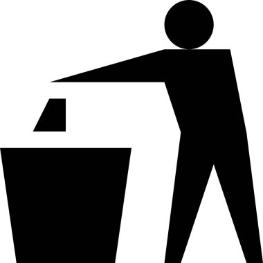 Web için çöp simgesi, vektör illüstrasyonu