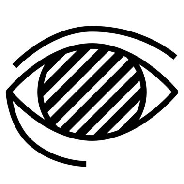 Glokom ikonu, vektör illüstrasyonu       