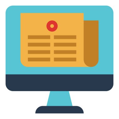 mobil düz simge, vektör illüstrasyonu