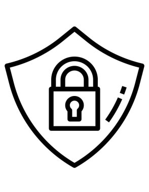 Web için güvenlik simgesi, vektör illüstrasyonu