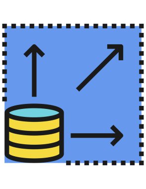 veritabanı simgesi, vektör resimleme   