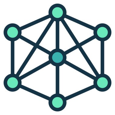 ağ, vektör illüstrasyonu için bağlantı simgesi 