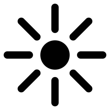 Web için ışık simgesi, vektör illüstrasyonu 