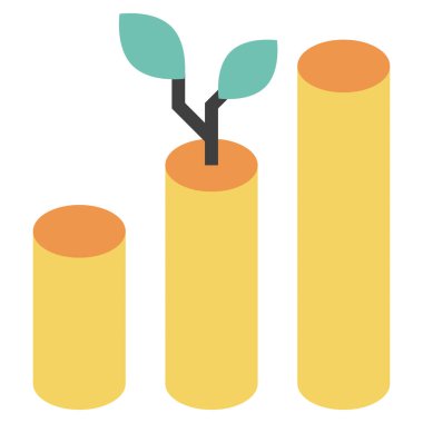 Web için büyüme simgesi, vektör illüstrasyonu