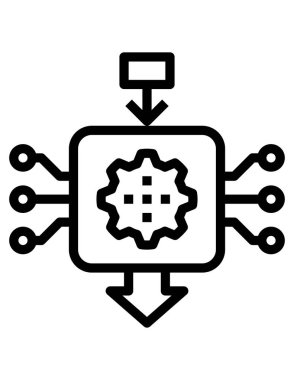 öğrenme makinesi simgesi, vektör illüstrasyonu  