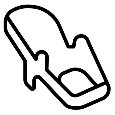 Banyo yassı simgesi, vektör çizimi