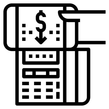 Web, vektör illüstrasyonu için dijital ödeme simgesi