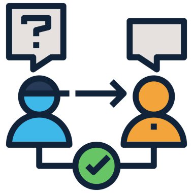 Web sitesi ve vektör çizimi için modern konsept ui / ux simgesini sorgula 