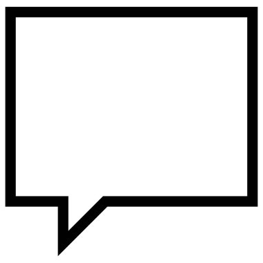 konuşma kabarcığı vektörü simgesi