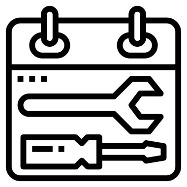 Web için zamanlama simgesi, vektör illüstrasyonu