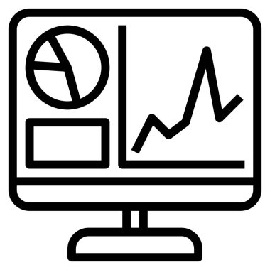 Web için bilgisayar simgesi, vektör illüstrasyonu 