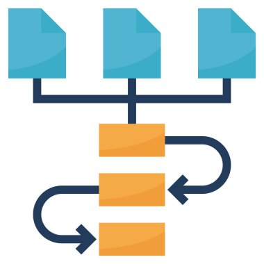 Web sitesi, vektör illüstrasyonu için çalışma akışı modern konsept ui ux simgesi 