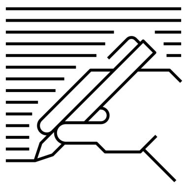 kalem vektörü çizimi, grafik el yazısı