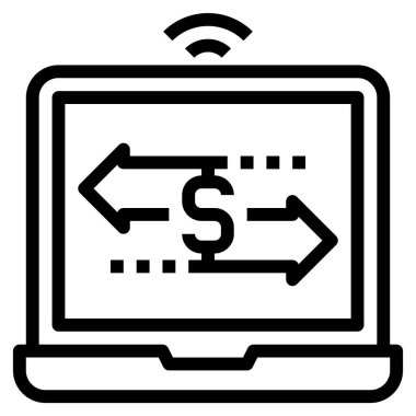 bankacılık düz simgesi, vektör illüstrasyonu