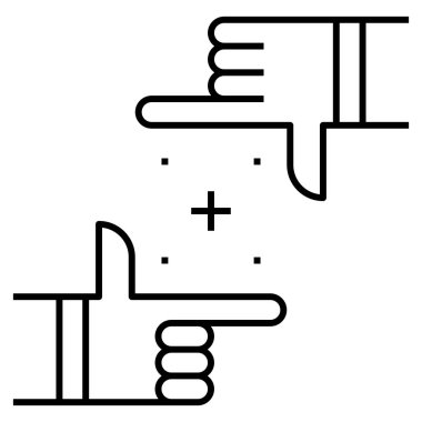 Web için odak simgesi, vektör illüstrasyonu