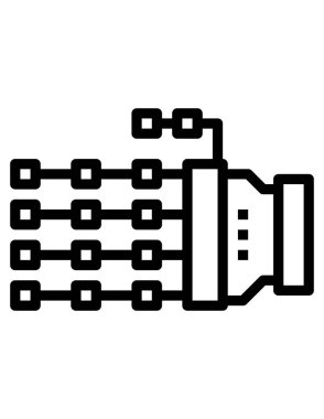 robot el simgesi, vektör illüstrasyonu  