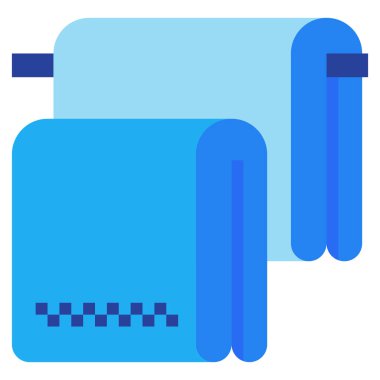 Havlu yassı simgesi, vektör illüstrasyonu