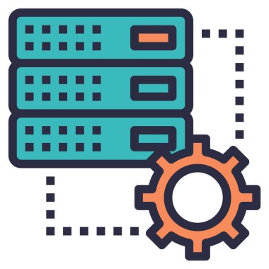 Web, vektör illüstrasyonu için simge ayarlanıyor