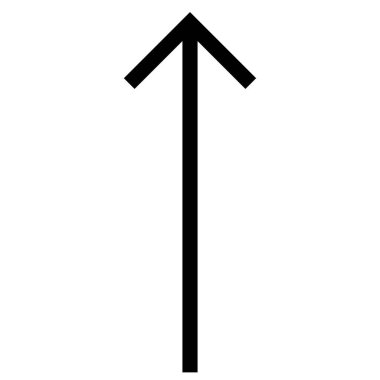 ok düz simgesi, vektör illüstrasyonu