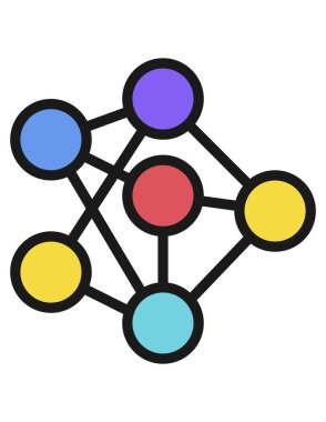 ağ, vektör illüstrasyonu için ağ konsepti simgesi