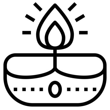 diwali lamba ikonu, vektör illüstrasyonu
