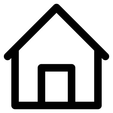 Web için ev simgesi, vektör illüstrasyonu 