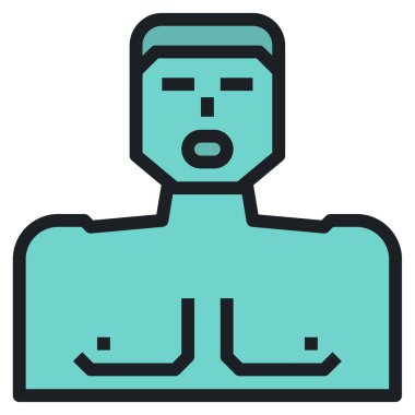 yapay düz simge, vektör illüstrasyonu