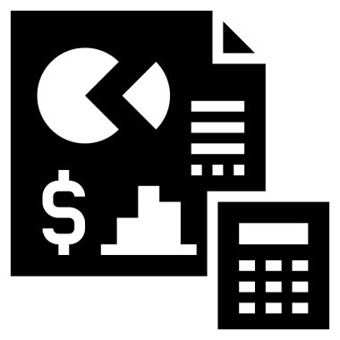 finansal planlama simgesi, vektör illüstrasyonu 