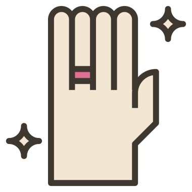 El işareti vektör simgesi. biçim iki renkli düz semboldür, gri ve cyan sembolleri, yuvarlak açılar, beyaz