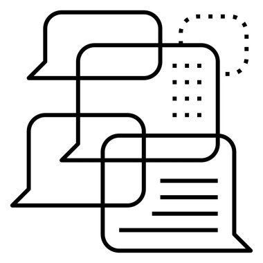 Web, vektör illüstrasyonu için tartışma simgesi