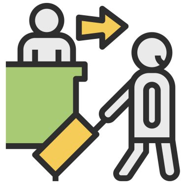 Düz simge, vektör illüstrasyonunu kontrol et