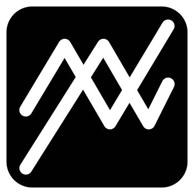 Vektör simgesini değiştir. biçim düz çizgi sembolü, beyaz renk, yuvarlak açılar, siyah arkaplan