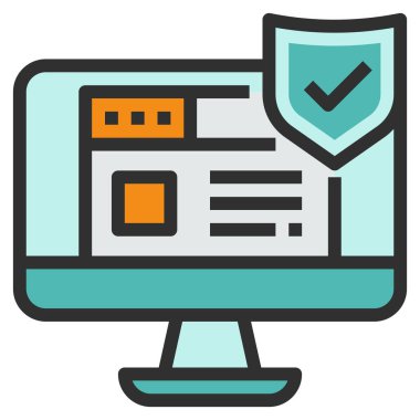 Web sitesi vektör simgesi, İnternet sayfası optimizasyonu